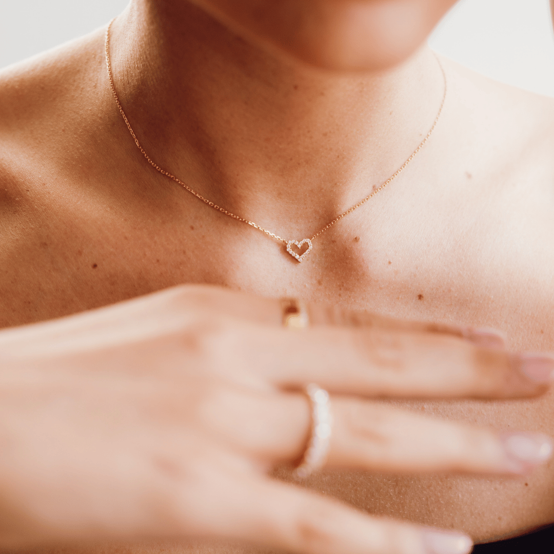 Sparkling Diamond Heart Pendant