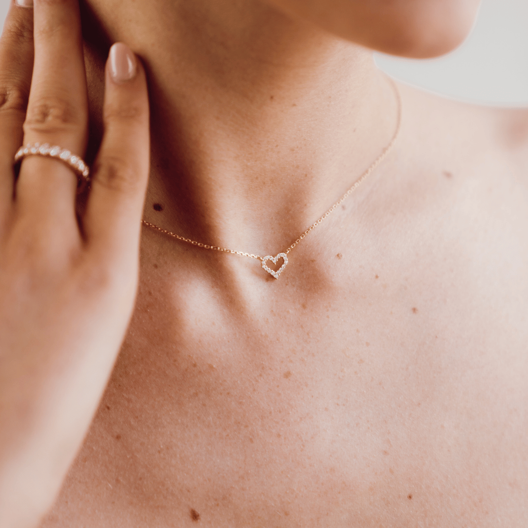 Sparkling Diamond Heart Pendant