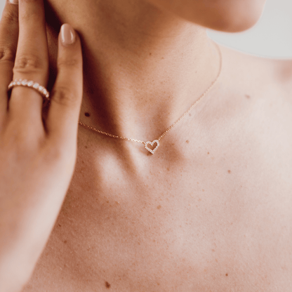 Sparkling Diamond Heart Pendant