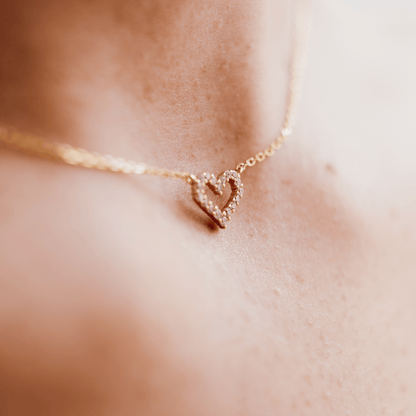 Sparkling Diamond Heart Pendant